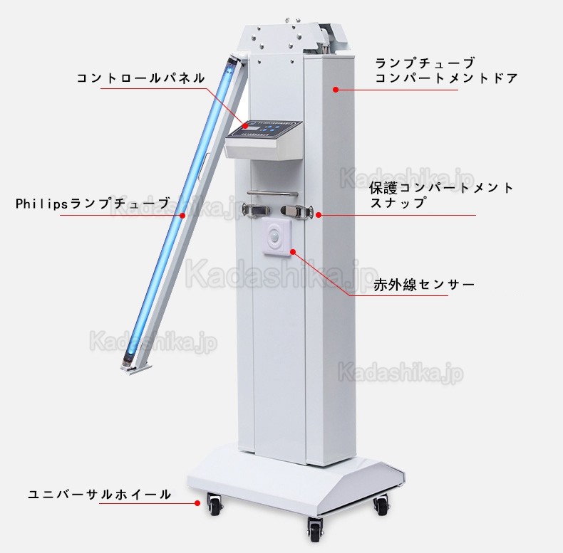 FY® 30FSI 可搬式UV-C+オゾン殺菌トロリー 紫外線除菌器 (赤外線センサー付き )