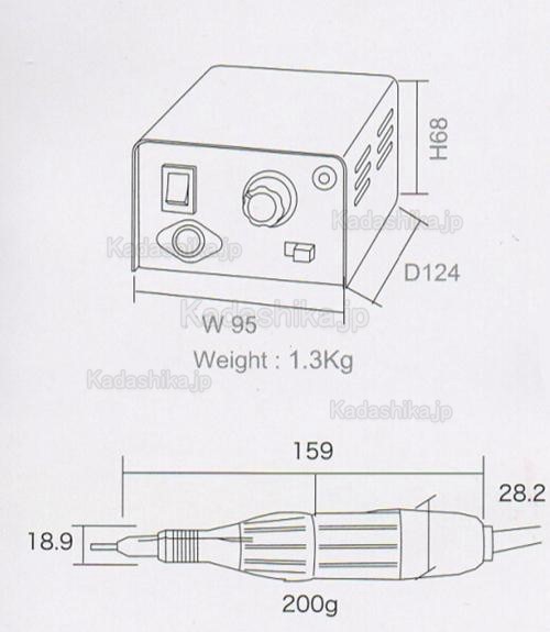 SAESHIN® Strong90 技工用マイクロモーター + 102ハンド ピース